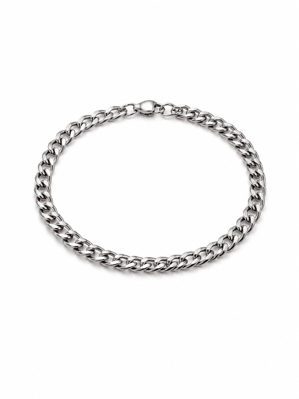 5mm | Silver | Curb Link Chain Bracelet